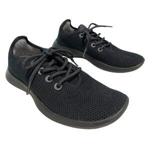 Allbirds Tree Runners Black Lace-Up Sneakers Size 8 New